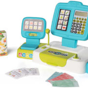 SMOBY Pokladna elektronická modrá s doplňky 30ks na baterie Světlo Zvuk