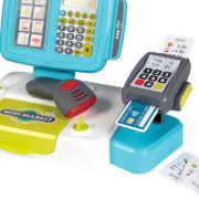 SMOBY Pokladna elektronická modrá s doplňky 30ks na baterie Světlo Zvuk