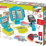 SMOBY Pokladna elektronická modrá s doplňky 30ks na baterie Světlo Zvuk