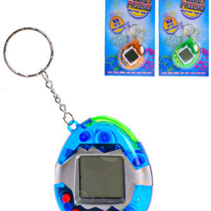 Hra retro elektronická Tamagoči 6cm přívěsek na klíče zvířátko na baterie 3 barvy