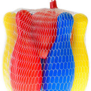 Hra Kuželky soft plastové barevné set 6ks 19cm s koulí v síťce
