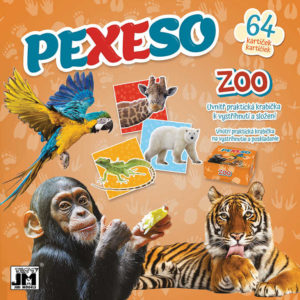 JIRI MODELS Pexeso v sešitu zvířátka ZOO s krabičkou a omalovánkou