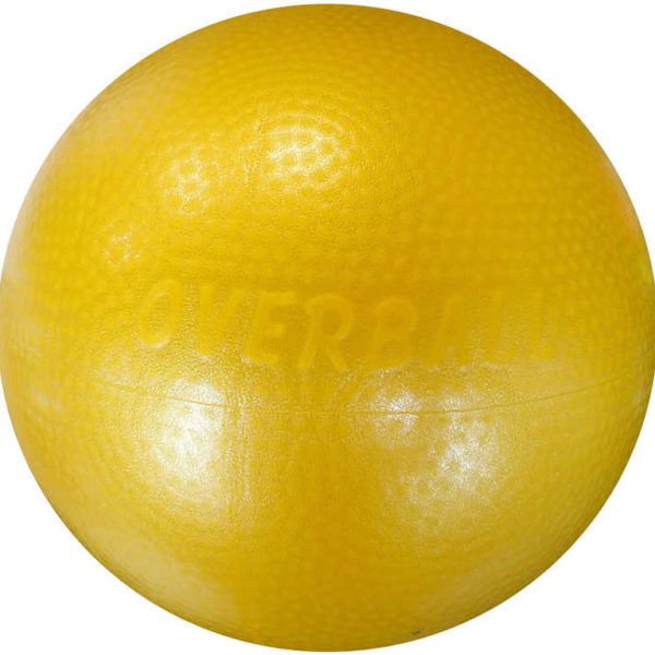 ACRA Míč overball 230mm žlutý fitness gymball rehabilitační do 150kg