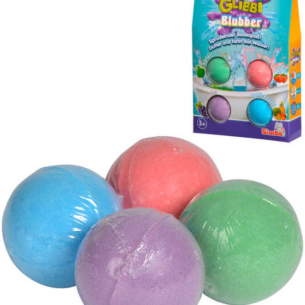 SIMBA Glibbi Blubber šumivé bomby barevné set 4ks do vody do koupele