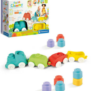 CLEMENTONI CLEMMY Baby vláček senzorický set se soft kostkami plast