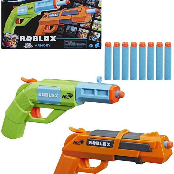 HASBRO NERF Roblox Jailbreak Armory set 2 blastery + 10 soft šipek Elite