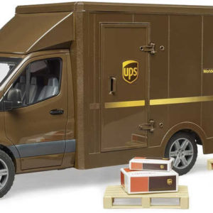 BRUDER 02678 Auto Mercedes Benz Sprinter logistický set s figurkou a doplňky
