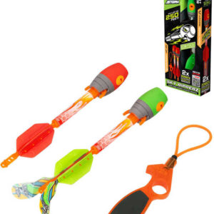 ZING Sky Ripperz prak hvízdací herní set se 2 šípy v krabici plast