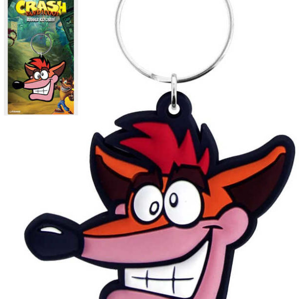 Klíčenka Crash Bandicoot Extra Life 6cm přívěsek na klíče gumový