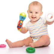CLEMENTONI Baby mikrofon interaktivní veselý na baterie Světlo Zvuk
