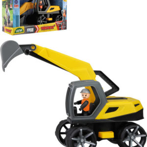 LENA TRUXX 2 auto bagr funkční set s figurkou plast v krabici