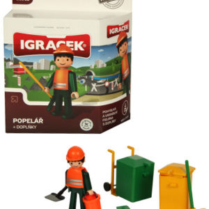 EFKO IGRÁČEK Popelář povolání set figurka s doplňky v krabičce
