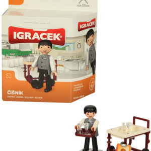 EFKO IGRÁČEK Číšník povolání set figurka s doplňky v krabičce