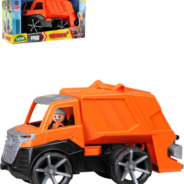 LENA TRUXX 2 auto popeláři funkční set s figurkou plast v krabici