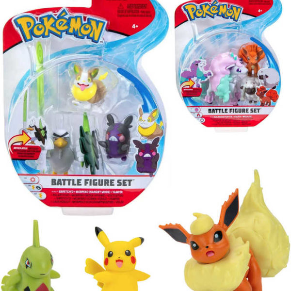 Pokémon Battle figurka set 3ks na kartě různé druhy plast