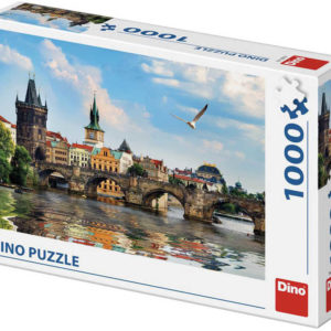 DINO Puzzle 1000 dílků Praha Karlův most 66x47cm skládačka