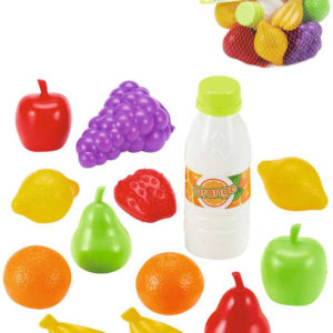 ECOIFFIER Baby ovoce a zelenina v síťce makety potravin set 13ks plast