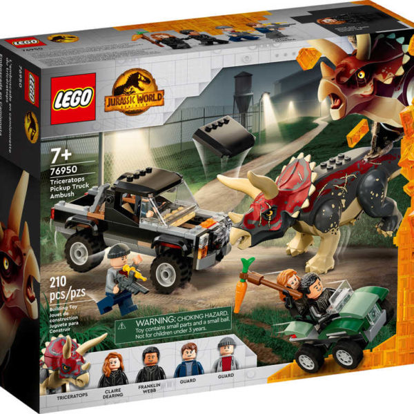 LEGO JURASSIC WORLD Útok triceratopse na pick-up 76950 STAVEBNICE