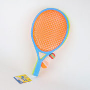 2 rakety 42cm set se 2 míčky na soft tenis a badminton 2v1 v síťce plast