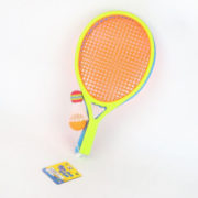 2 rakety 42cm set se 2 míčky na soft tenis a badminton 2v1 v síťce plast