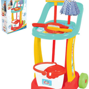 BINO Vozík úklidový dětský herní set s kyblíkem a doplňky malá uklízečka