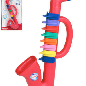 BONTEMPI Dětský saxofon červený 8 klapek plast *HUDEBNÍ NÁSTROJE*