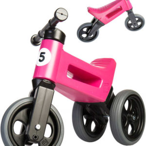 Dětské odrážedlo Funny Wheels Rider Sport 2v1 odstrkovadlo Růžové plast