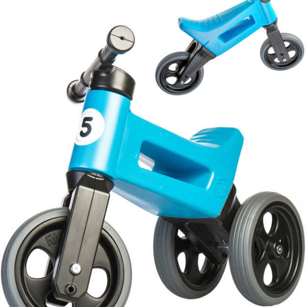 Dětské odrážedlo Funny Wheels Rider Sport 2v1 odstrkovadlo Modré plast