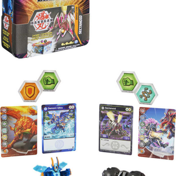 Bakugan plechový box set s exkluzivním Bakuganem S4 a doplňky s překvapením