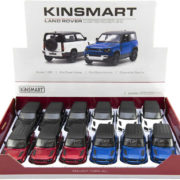 KINSMART Auto model 1:36 Land Rover Defender 90 kov PB 13cm 4 barvy
