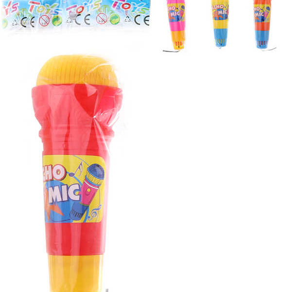 Mikrofon dětský barevný 24cm 4 barvy v sáčku plast
