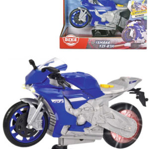 DICKIE Motocykl Yamaha R1 Wheelie Raiders 26cm na baterie Světlo Zvuk