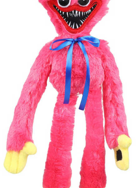 PLYŠ Huggy Wuggy 43cm růžová příšerka na suchý zip *PLYŠOVÉ HRAČKY*