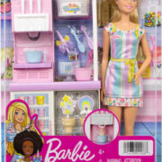 MATTEL BRB Prodavačka zmrzliny panenka Barbie zmrzlinářka set s modelínou