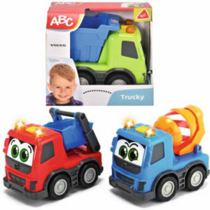 DICKIE ABC Baby pracovní auto Volvo 13cm s očima na baterie Světlo Zvuk 3 druhy
