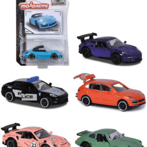 MAJORETTE Auto Porsche Premium 1:64 + sběratelská kartička 6 druhů kov