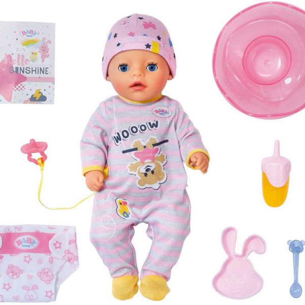ZAPF BABY BORN Panenka malá holčička pláče pije čůrá set miminko s doplňky