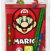 Školní potřeby Super Mario 7ks set s blokem A5 v plastovém pouzdře