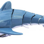 RC Žralok 35cm do vody na vysílačku 2,4GHz plave na baterie USB v krabici