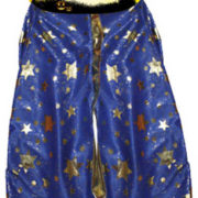 KARNEVAL Kouzelnický plášť modrý s hvězdami (104-150cm) 3-10 let *KOSTÝM*