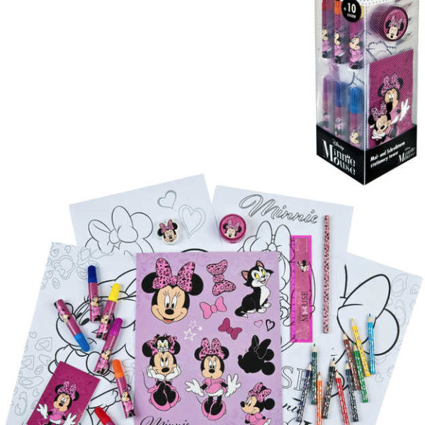 Školní potřeby Disney Minnie Mouse velký set 35ks s omalovánkami