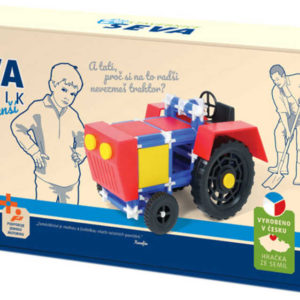 SEVA Klasik Nejmenší Traktor STAVEBNICE plastová 115 dílků v krabici