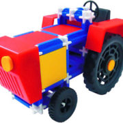 SEVA Klasik Nejmenší Traktor STAVEBNICE plastová 115 dílků v krabici