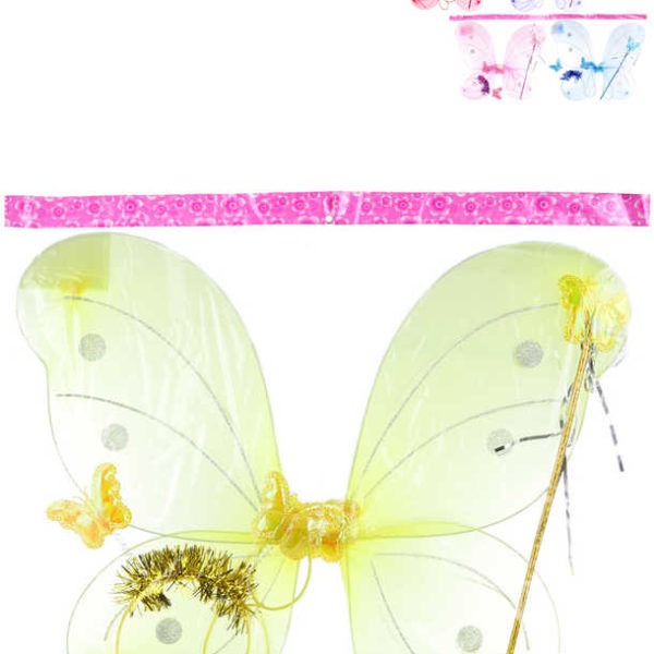 KARNEVAL Křídla třpytková motýlí s doplňky 5 barev *KARNEVALOVÝ DOPLNĚK*