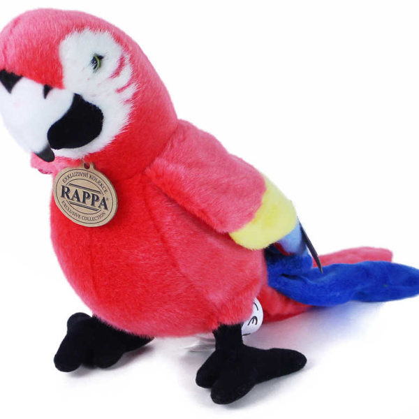 PLYŠ Pták Papoušek Ara 25cm červený Eco-Friendly *PLYŠOVÉ HRAČKY*