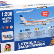 Letadlo Smartwings 20cm na setrvačník hlas posádky CZ na baterie Světlo Zvuk