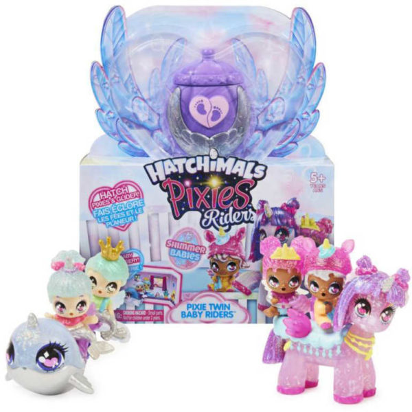 SPIN MASTER Hatchimals Pixies Riders 2 miminka se zvířátkem a doplňky ve vajíčku