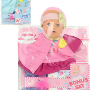Oblečení pro panenku 40cm set s plínkami a dudlíkem 2 barvy