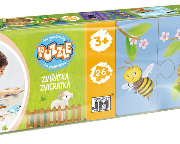 JIRI MODELS Puzzle naučné Zvířátka pro předškoláky 26 dílků