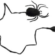 Pavouk retro skákací černý 7cm žertovinka v sáčku plyš/plast